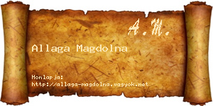 Allaga Magdolna névjegykártya
